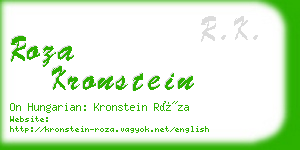 roza kronstein business card